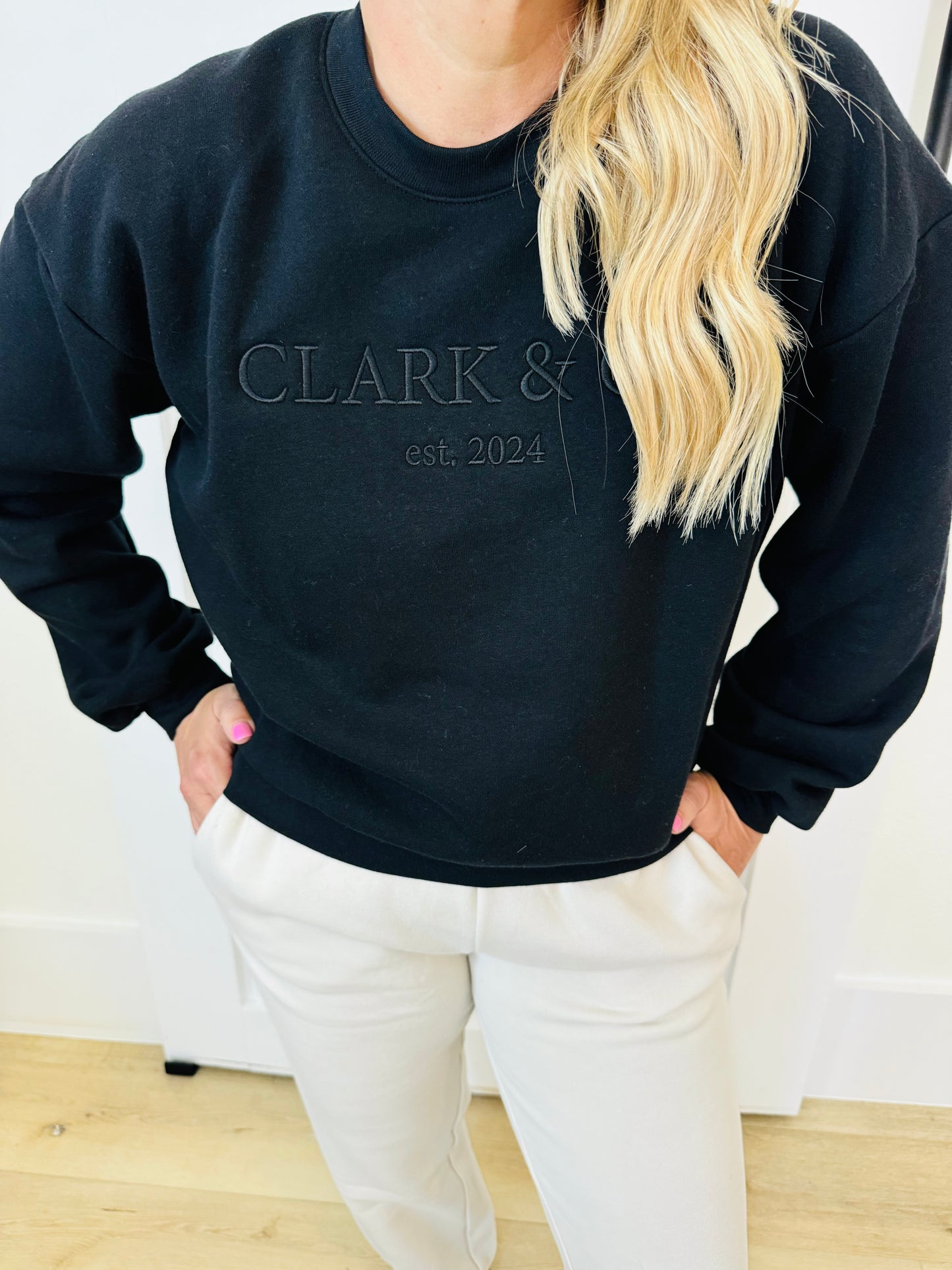 Clark & Co Embroidered Crew Sweatshirt