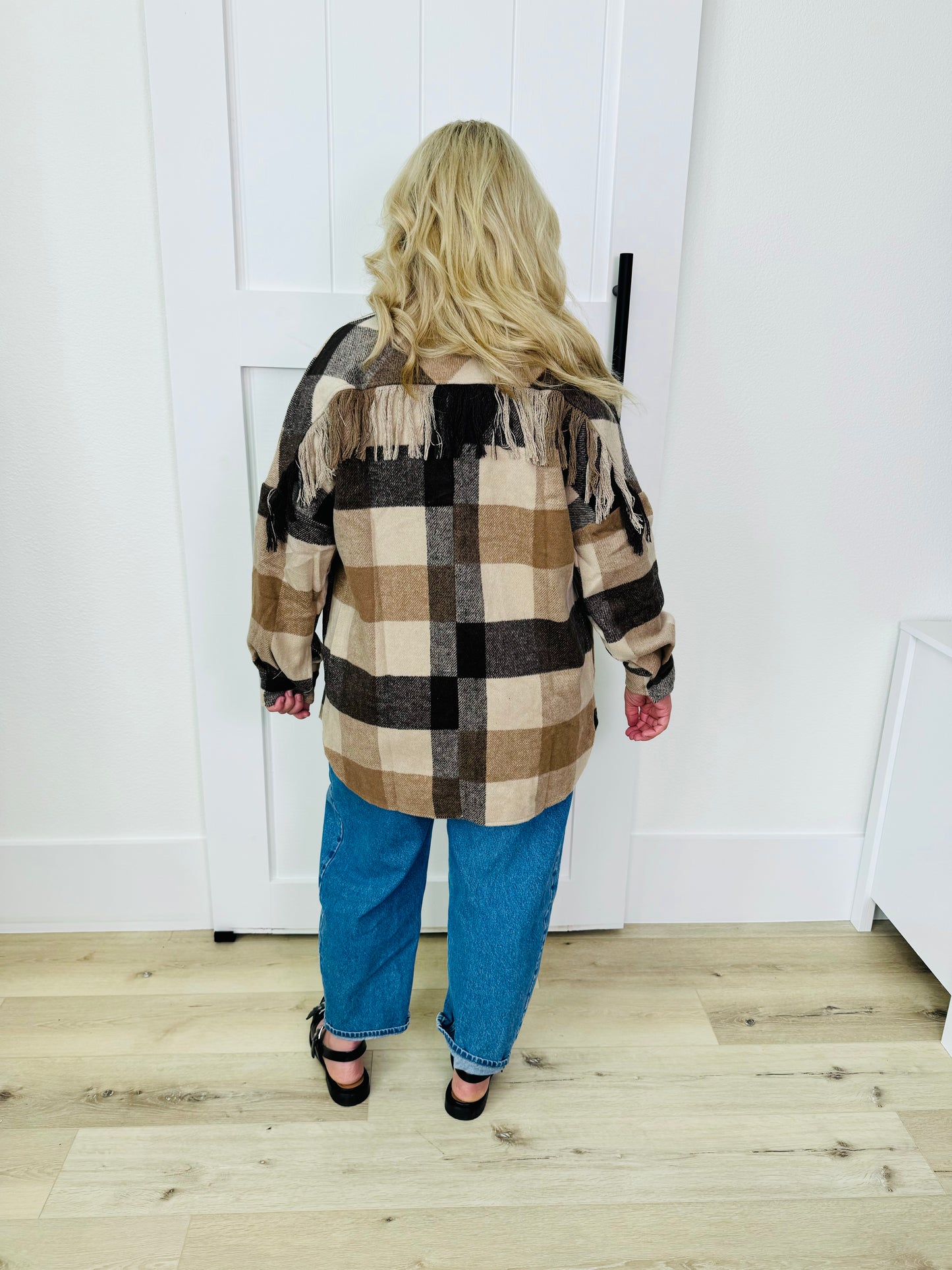 Plaid Fringe Shacket