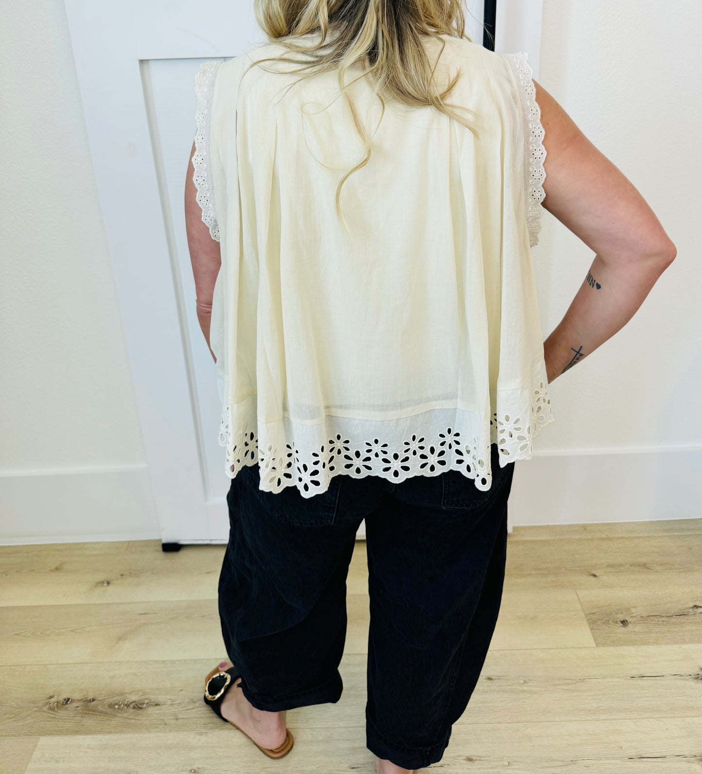 Flower Eyelet Blouse